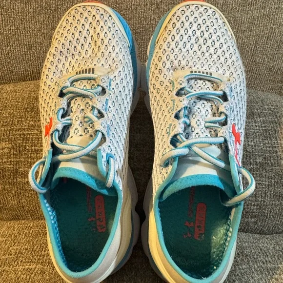 Under Armour Women's Speedfoam Gemini Light Blue / Pink Athletic Shoes Size 8.5 - Picture 5 of 9
